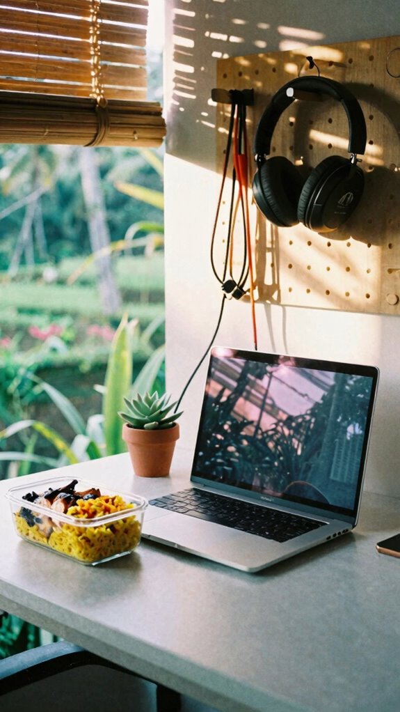 create organized comfortable workspace