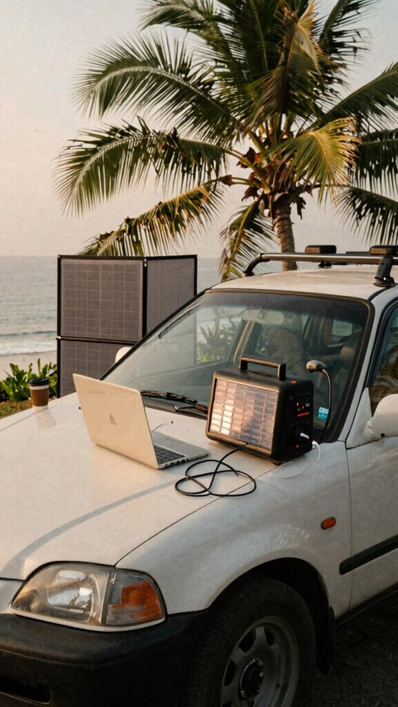 portable solar power integration