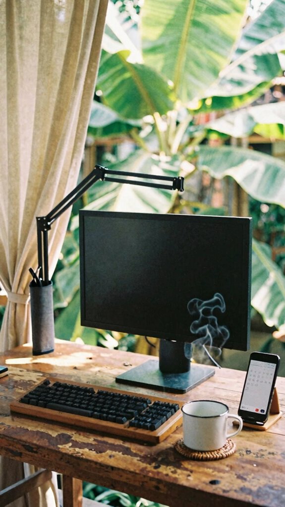 reclaim desk space efficiently