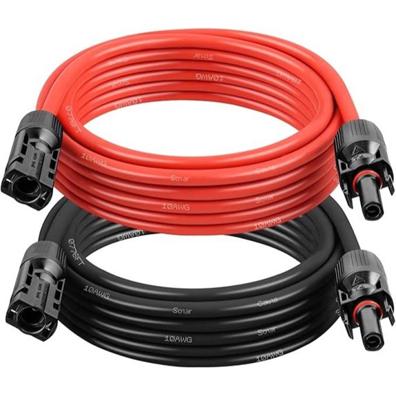 10AWG 10FT Solar Extension Cables (2 Pack)