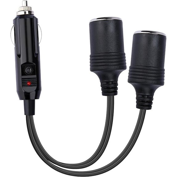 12V Car Cigarette Lighter Splitter with Fuse