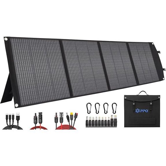 PPQ 200W Foldable Solar Panel Kit with Multiple Outputs