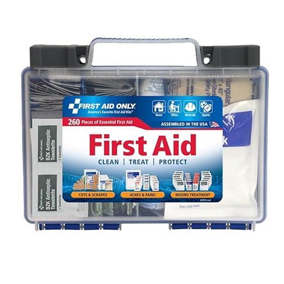 OSHA-Compliant 50-Person First Aid Kit 260 Pieces