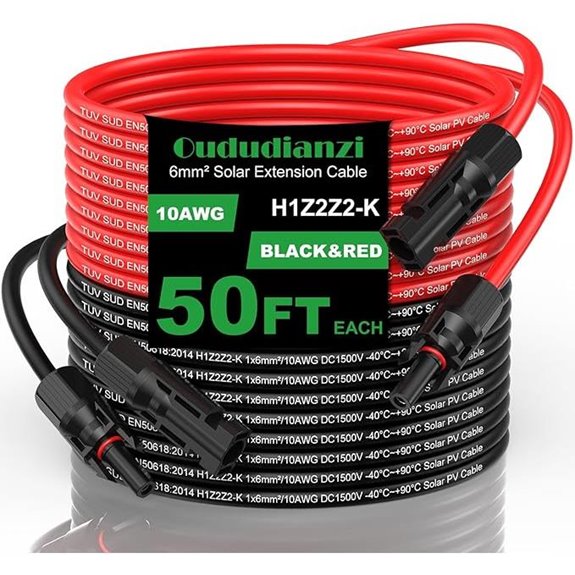 Oududianzi 50Ft Solar Extension Cable with Connectors