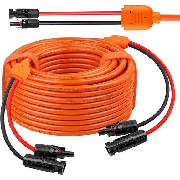 Solar Panel Extension Cable 50FT with Waterproof Connectors