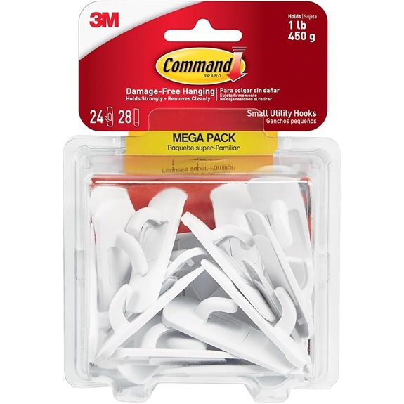 Command Small Utility Hooks with Adhesive Strips
