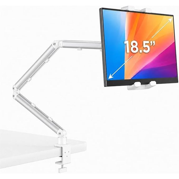 Portable Monitor & iPad Stand with Adjustable Arm