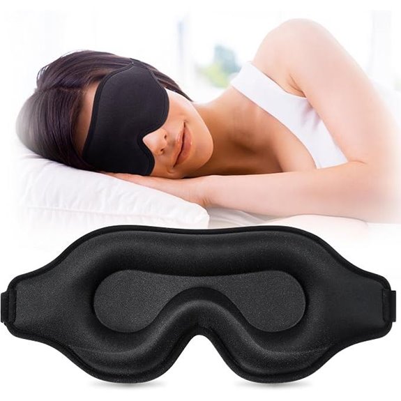 Sleep Eye Mask for Men Women with Adjustable Strap