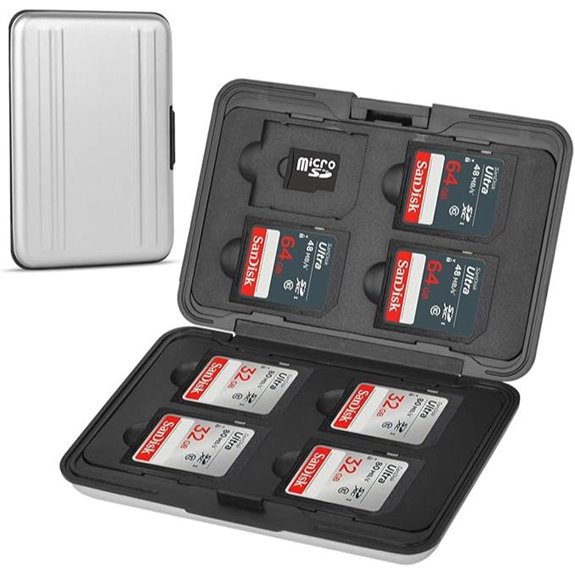 Aluminum Card Storage Case with 8 Slots