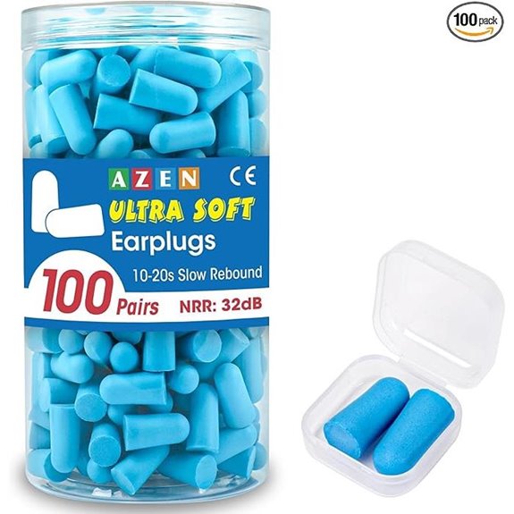 AZEN 100 Pairs NRR 32dB Foam Ear Plugs