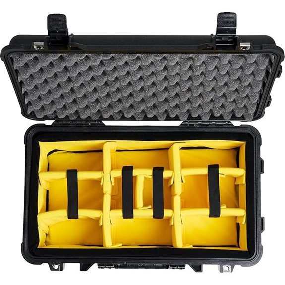 Pelican 1510 Case with Padded Dividers (Black)