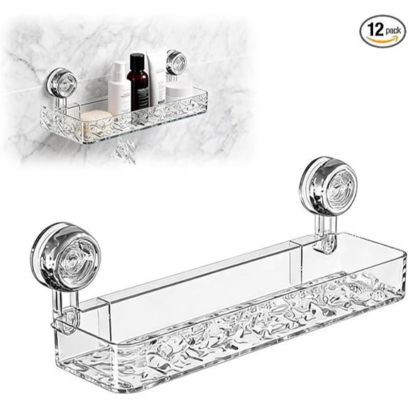 Suction Cup Shower Caddy Organizer (Clear)