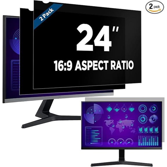 Magicmoon 2-Pack 24-Inch Privacy Screen Filter