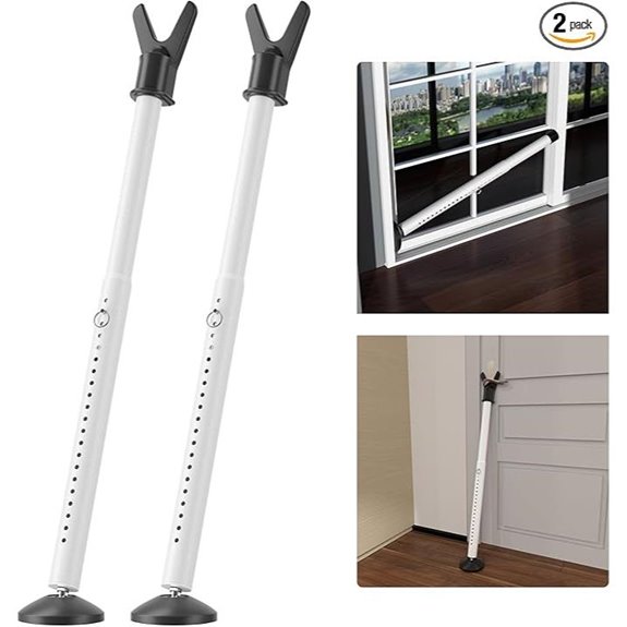 Heavy Duty 2-Pack Adjustable Door Security Bar