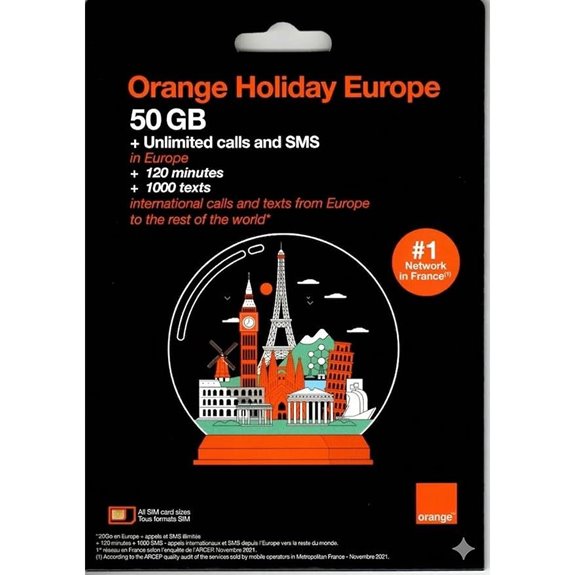 Europe SIM Card with 50GB Data and 48 Countries