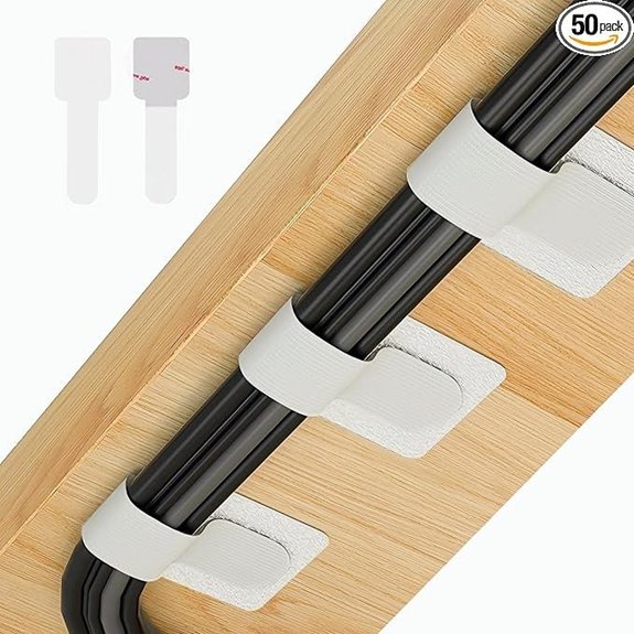 Abnii 50 PCS Cable Ties & Organizer Clips