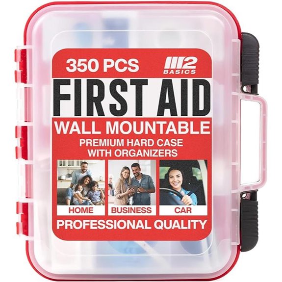 M2 Basics 350-Piece Wall-Mount First Aid Kit