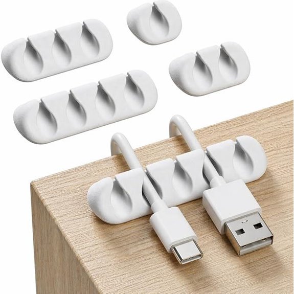 GLUIT Cord Organizer for Desk 15 Slots 5 Pack