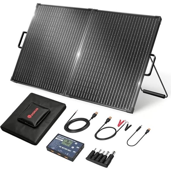 DOKIO 100W Foldable Solar Panel with Controller