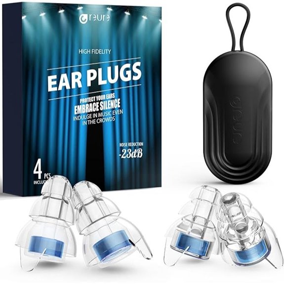 Reure High Fidelity Ear Plugs for Concerts and Noise