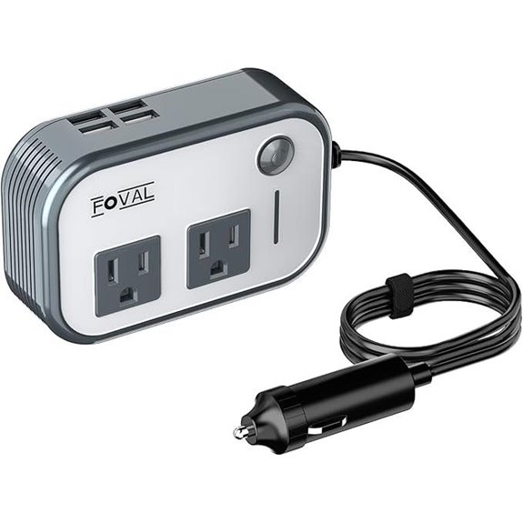 FOVAL 200W Car Power Inverter with 4 USB Ports