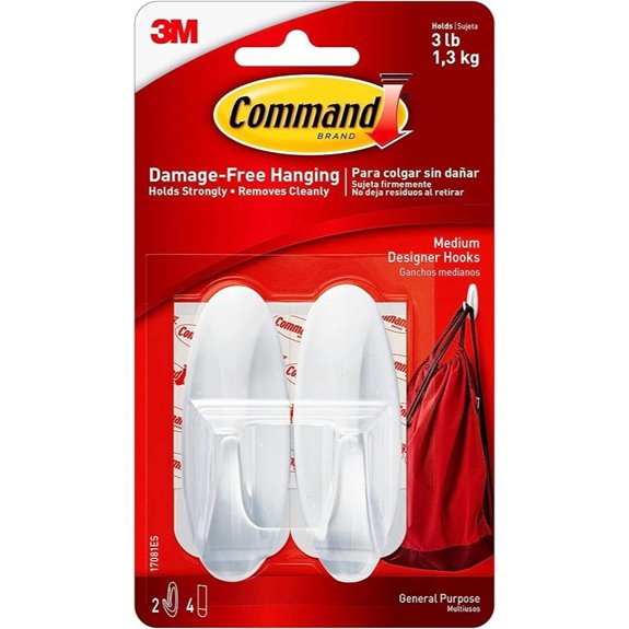Command Medium Designer Hooks with Adhesive Strips