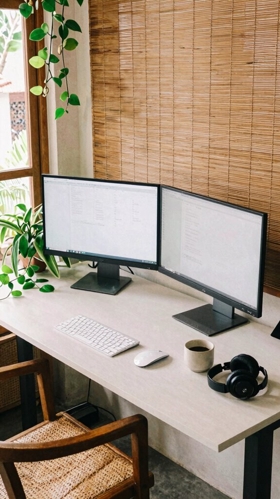 intentional minimalist workspace setup