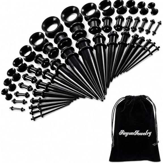 JieyueJewelry Ear Stretching Kit 14G-00G Gauges & Plugs