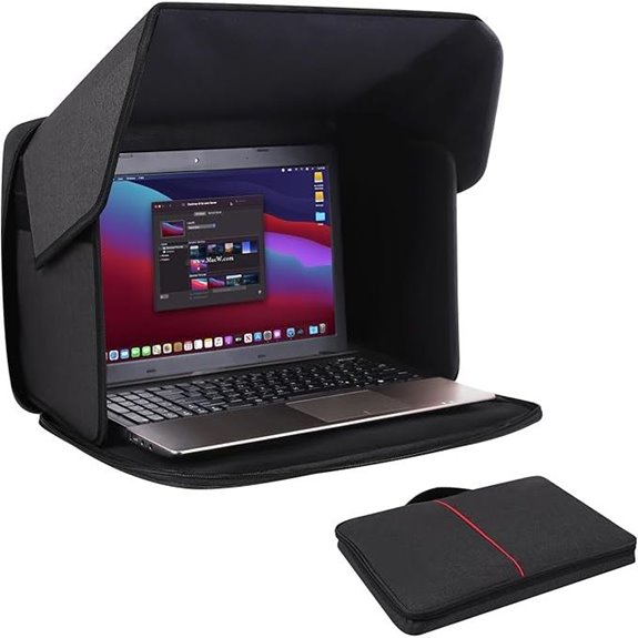 Laptop Sun Shade Privacy Screen for 12-14'' Laptops