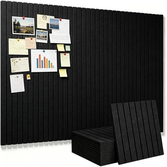 Large Felt Bulletin Board Set with Pushpins (12-Pack)