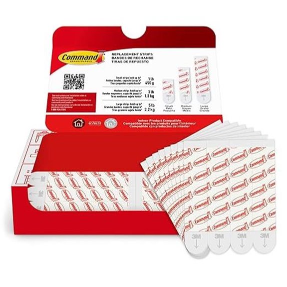 Command Large Replacement Strips for Wall Hooks