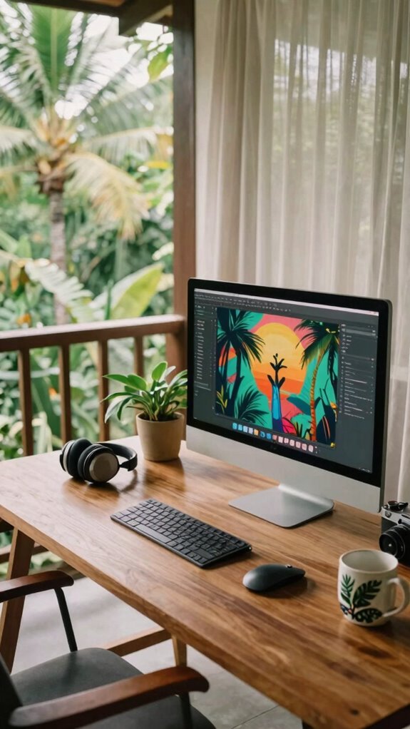 luxury ergonomic tech setup