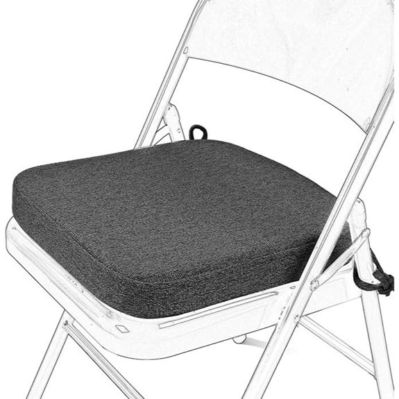 SINOSSO Memory Foam Chair Cushion for Folding Chair