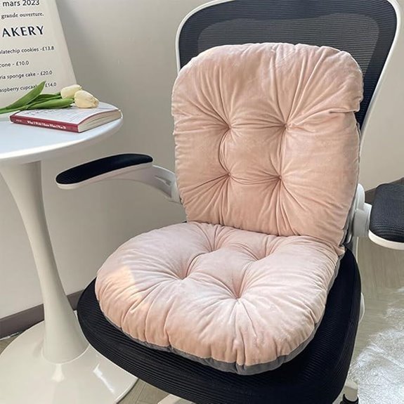 Pink Chair Cushion with Removable Cover