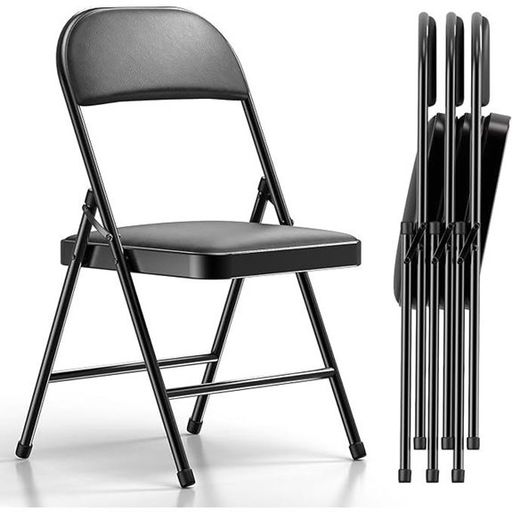 Nazhura 4-Pack Folding Chairs with Cushions