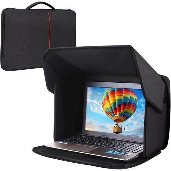 Portable Laptop Sun Shade for Outdoor Use