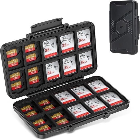 60-Slot Portable Memory Card Organizer Case