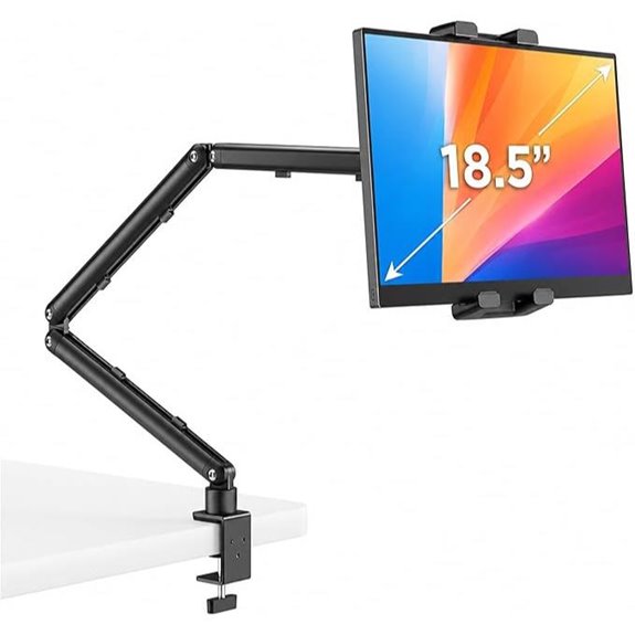 Portable 15.6 Monitor & iPad Stand with Clamp