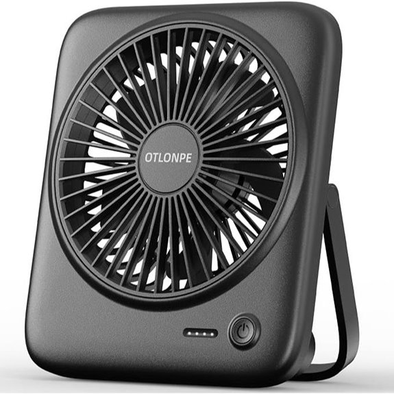 Otlonpe Portable Desk Fan with Rechargeable Battery