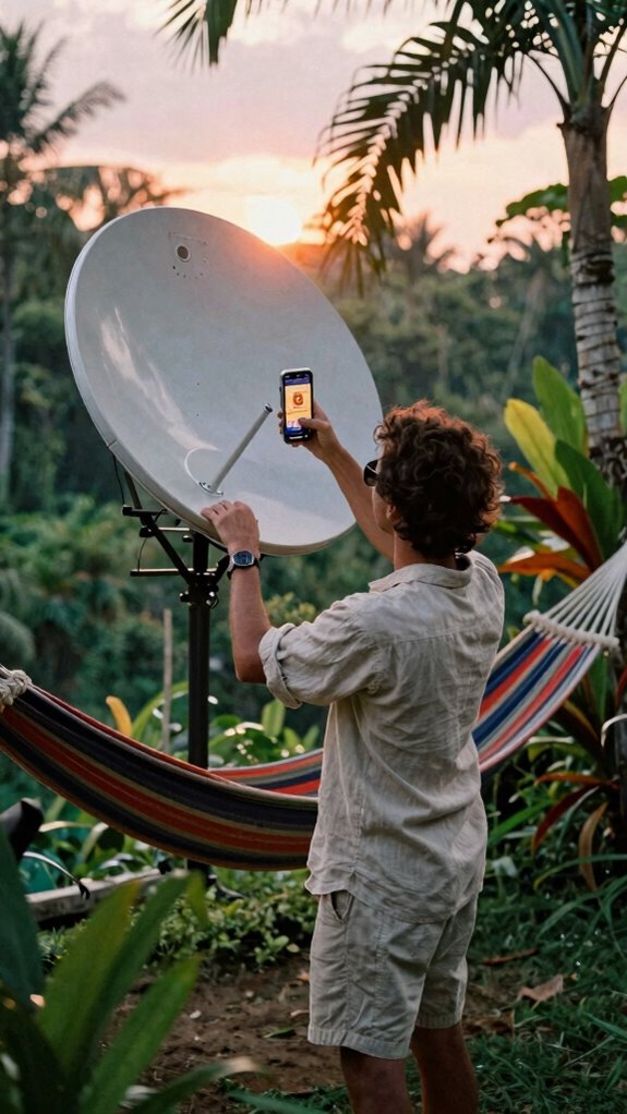 precise satellite dish calibration