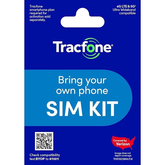Tracfone Prepaid SIM Card Kit with Nationwide Coverage