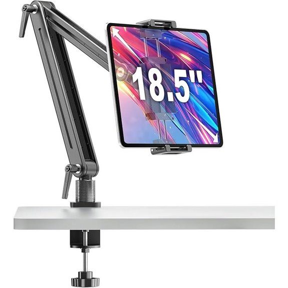 Portable Monitor Stand with Rotating Clamp Mount