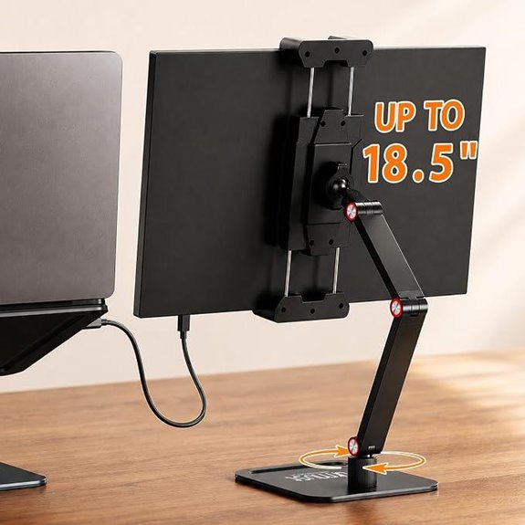 Urmust Dual Arm Portable Monitor Stand with Rotating