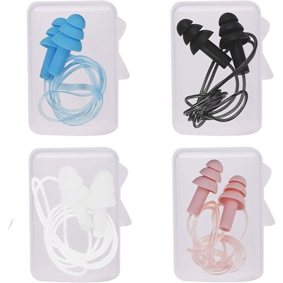 Noise Cancelling Silicone Ear Plugs 4 Pairs