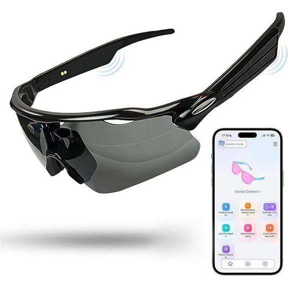 Bluetooth Smart Audio Glasses with Music & Calls