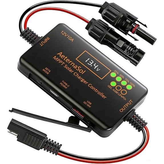 MPPT 12V 10A Solar Charge Controller with USB
