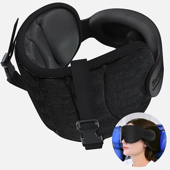 SARISUN Travel Pillow with Eye Mask for Flights