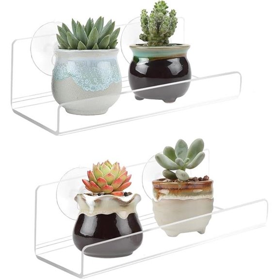 2-Pack 6 Clear Floating Acrylic Shelves