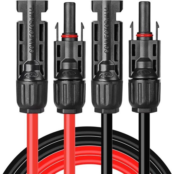 6ft Waterproof 10AWG Solar Extension Cable Set