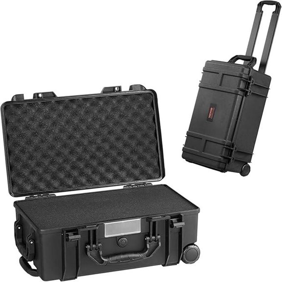 Vevor Waterproof Hard Case with Foam and Wheels